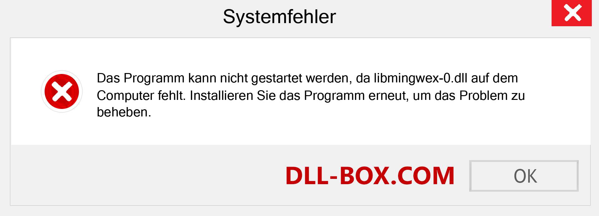 libmingwex-0.dll-Datei fehlt?. Download für Windows 7, 8, 10 - Fix libmingwex-0 dll Missing Error unter Windows, Fotos, Bildern